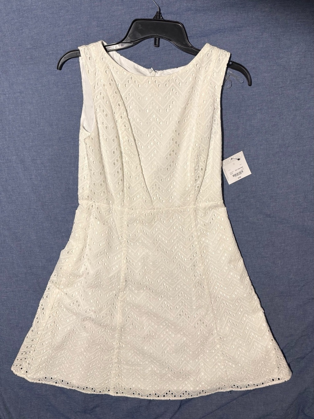 Liz Claiborne White Eyelet Sleeveless A-Line Dress